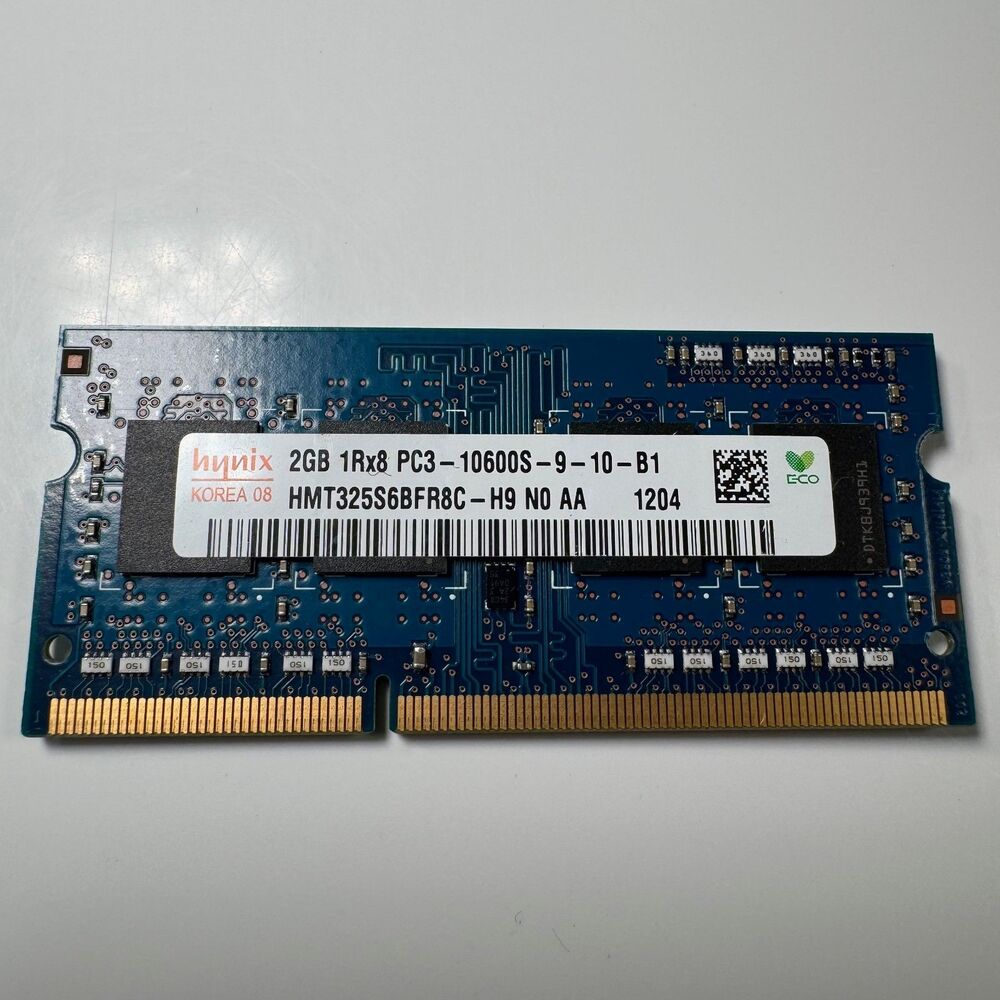 Hynix 2GB DDR3 Laptop RAM PC3-10600S 1333MHz SO-DIMM HMT325S6BFR8C-H9 Memory